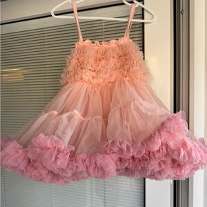 Pink Ruffled Kids Costume Dress